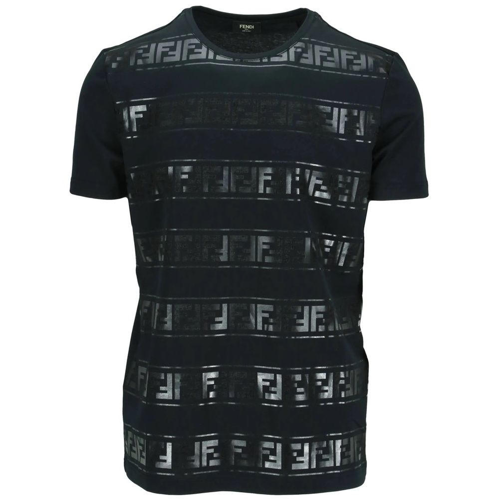 Fendi Monogram Black Short Sleeve Tee